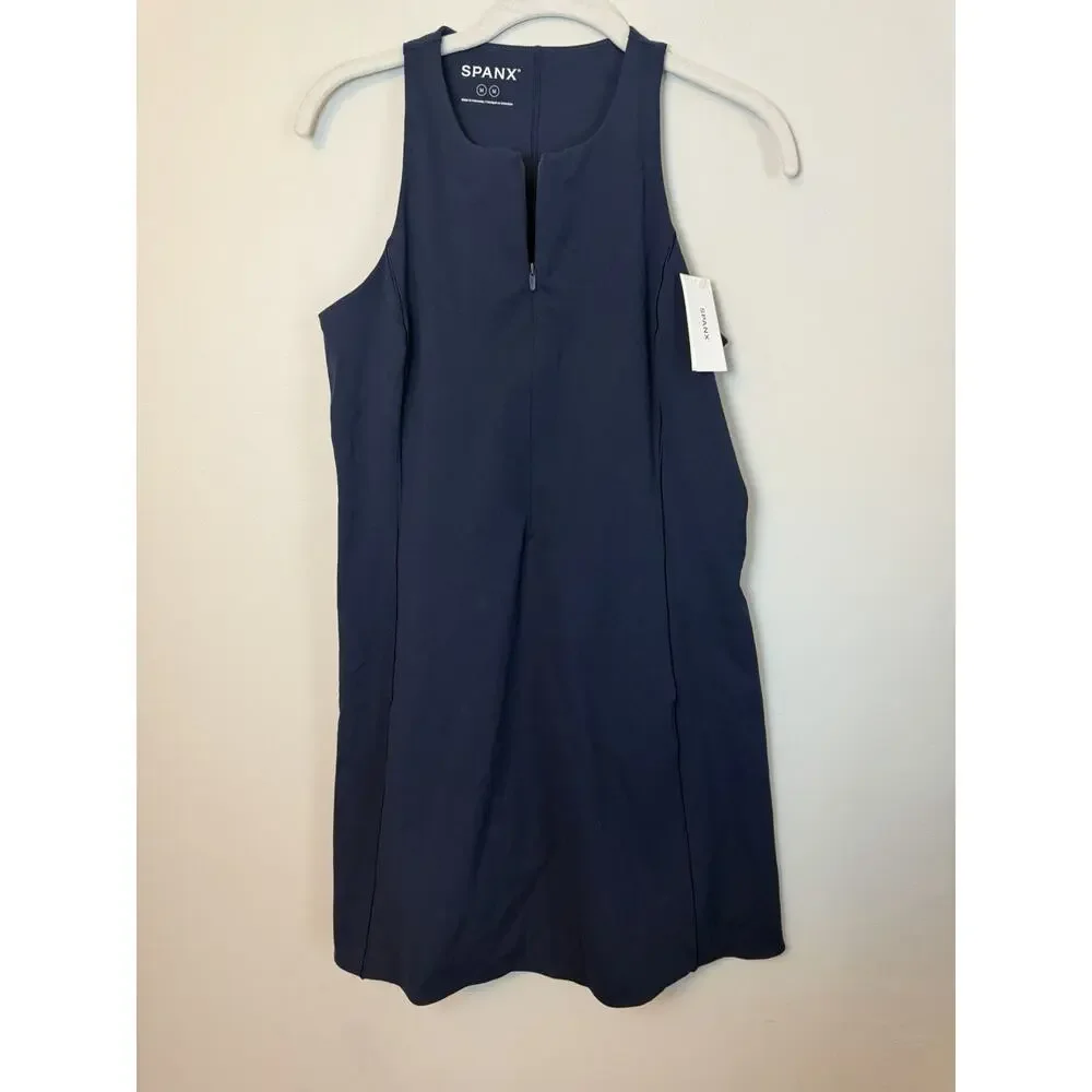 SPANX Shape Get Moving Zip Front Dress Shorts Underneath Navy Sz M NEW NWT $138 - Picture 5 of 15